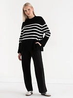 Double Knit Wide-Leg Pant