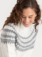 Mock Neck Balloon Sleeve Sweater