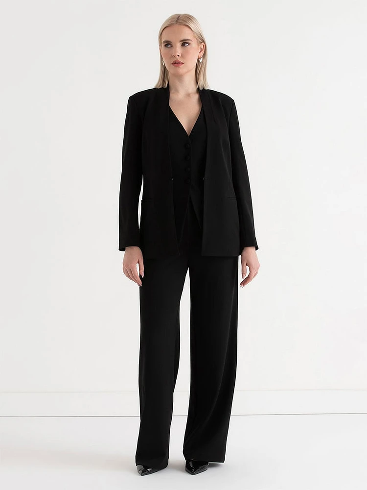 Long Line Vest Iconic Crepe