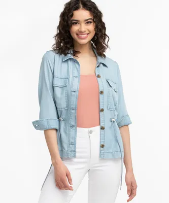 Button Front Military Jacket