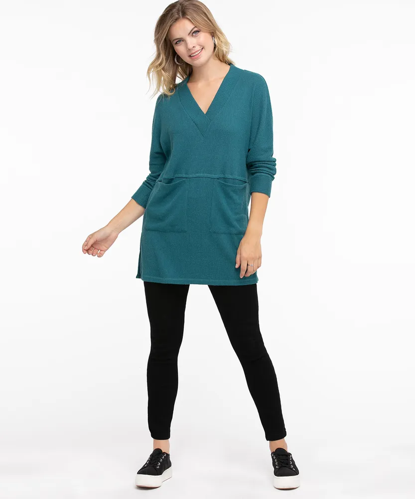 Split Neck Tunic Top