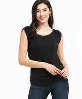 Eco-Friendly Ruched Shoulder Tee