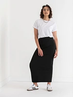 Knit Black Maxi Skirt