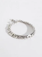 Chunky Silver Curb Chain Bracelet