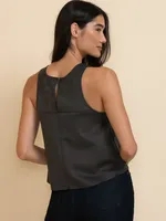 Faux Suede Tank Top