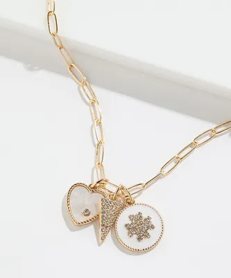 Pearlized Charm Necklace