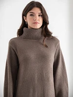 Turtleneck Maxi Sweater Dress