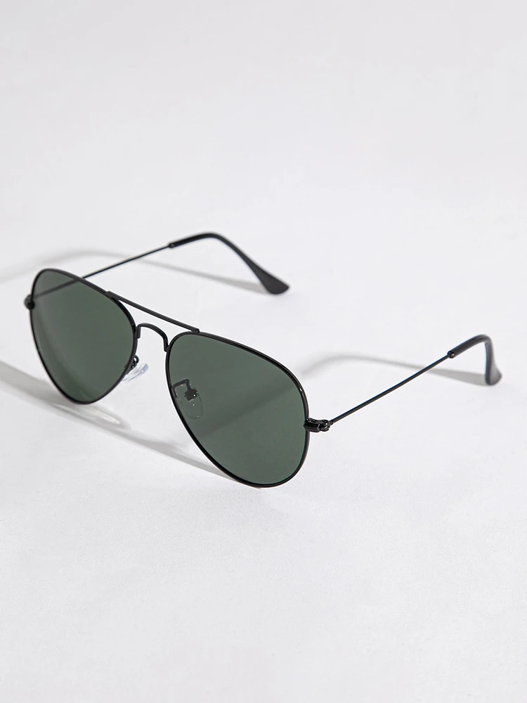 Aviator Frame Sunglasses with Case