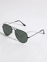 Aviator Frame Sunglasses with Case