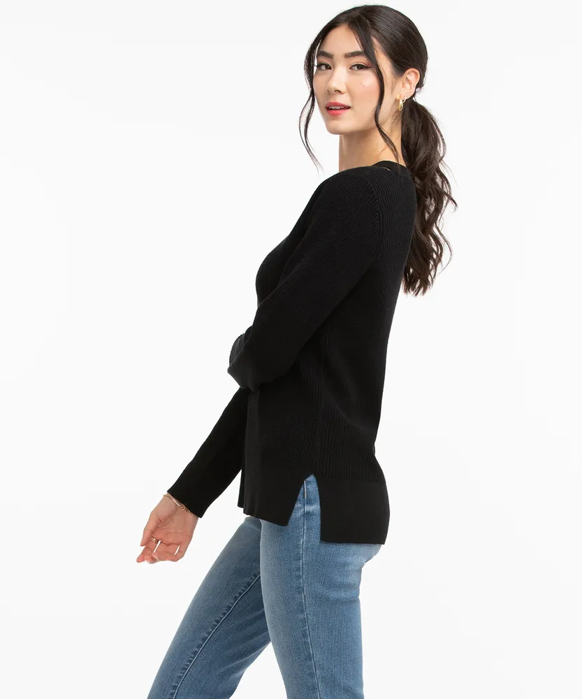 Cutout Neck Sweater