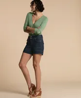 One 5 Double Button Jean Short