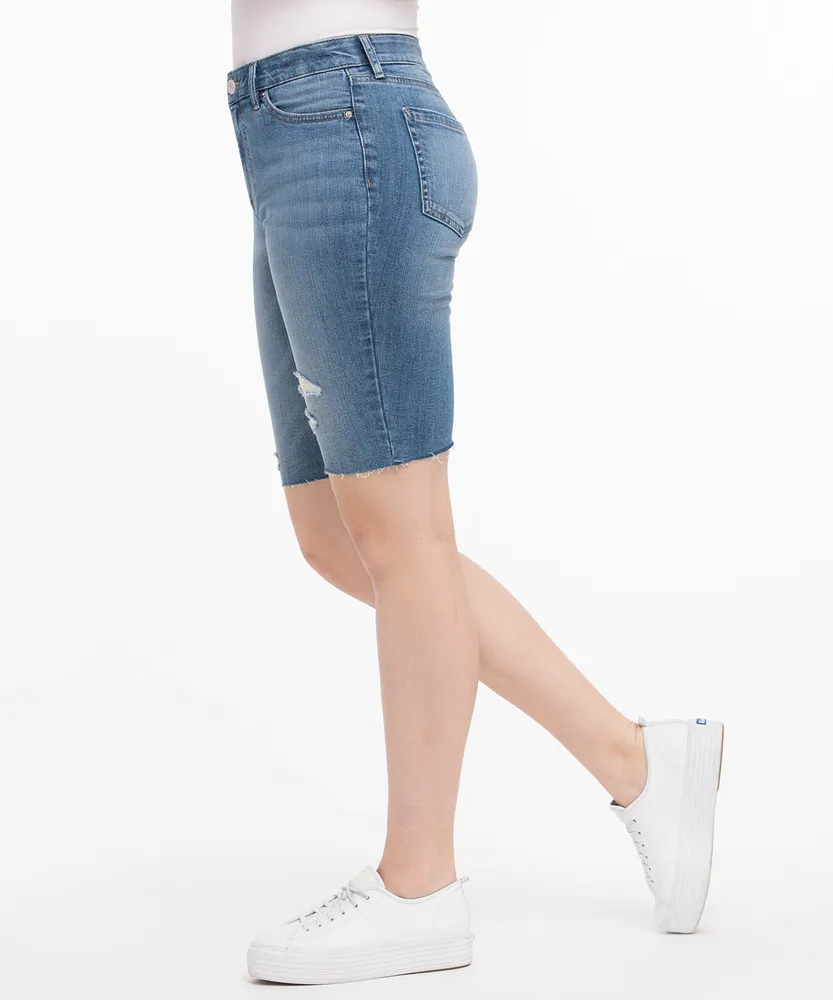 Distressed Denim Bermuda Short