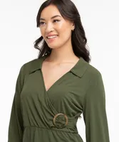 Luxology Collared Buckle Top