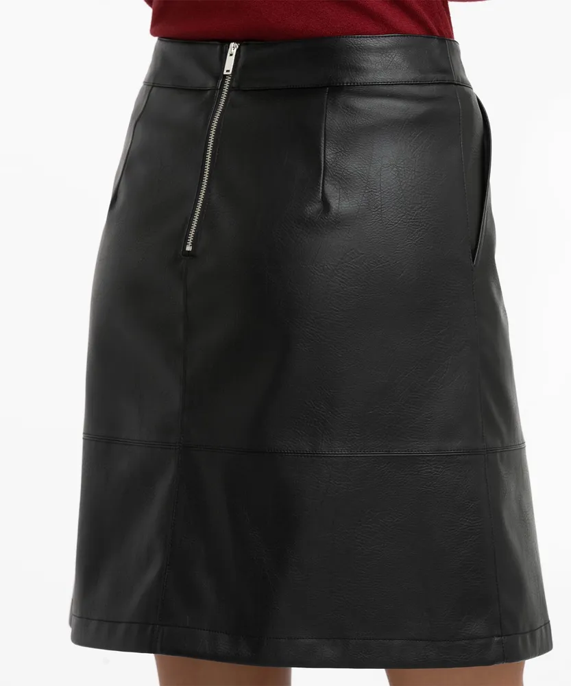 Faux Leather Skirt