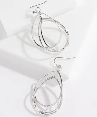 Double Teardrop Drop Earrings