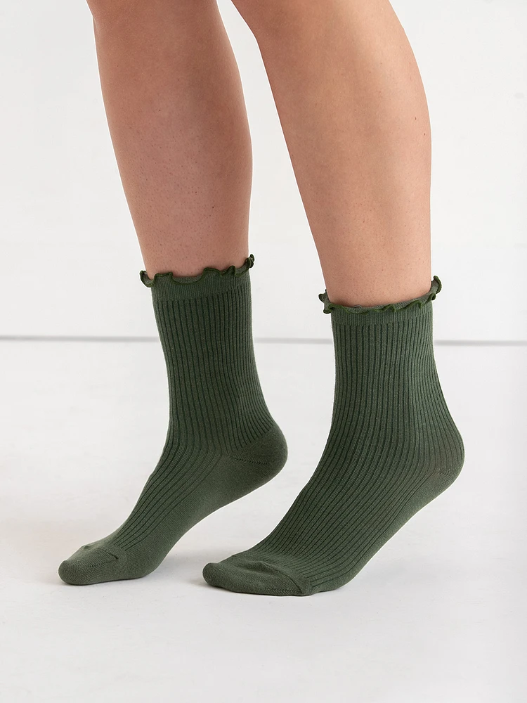 Lettuce Trim Crew Socks