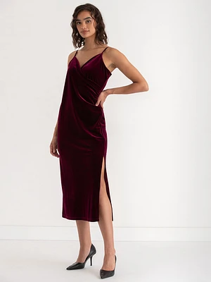 Velvet Wrap Dress