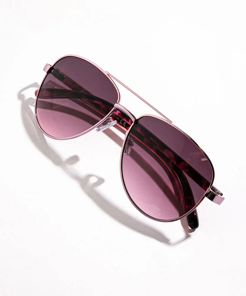 Purple Aviator Sunglasses