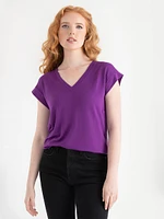 Holly V-Neck Hacci Top