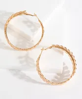 Leaf Hoop Earring