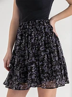 Mini Chiffon Ruffle Skirt