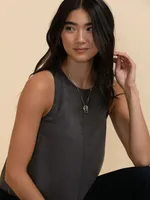 Faux Suede Tank Top