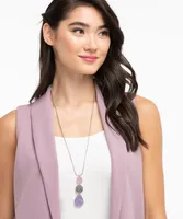 Pink & Purple Pendant Necklace
