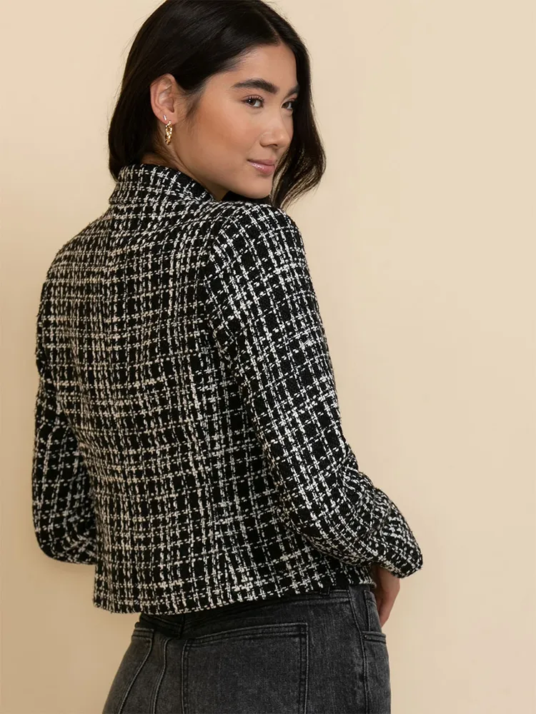 Cropped Boucle Blazer