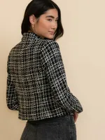 Cropped Boucle Blazer