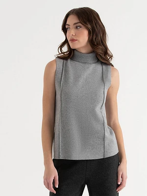 Soft Sleeveless Turtleneck