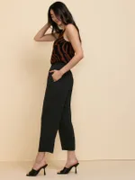 Straight Crop with Cuff Pant