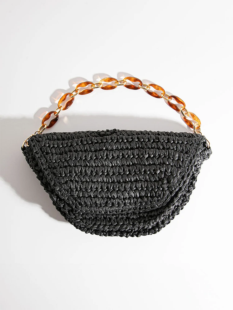 Straw Crossbody Bag