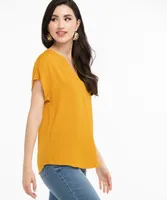 Extended Sleeve Henley Blouse