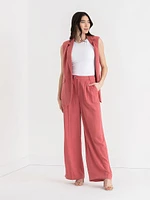 Viscose Linen Wide Leg Pant