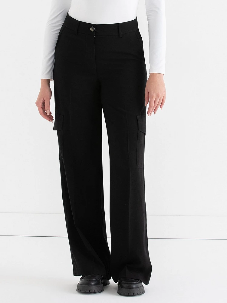 Weslee Wide Leg Crepe Pant