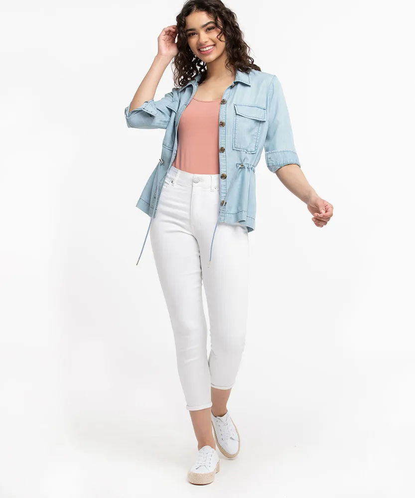 Button Front Military Jacket