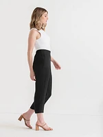 Textured Straight Crop Pant