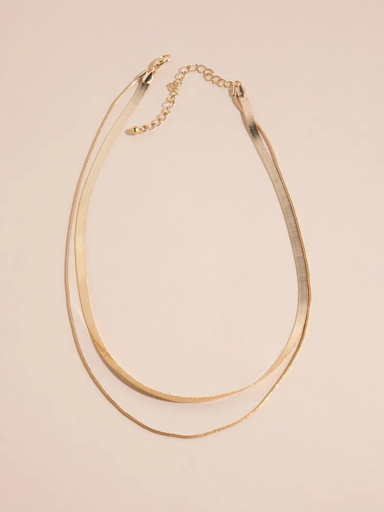 Gold Double-Layered Snake Chain