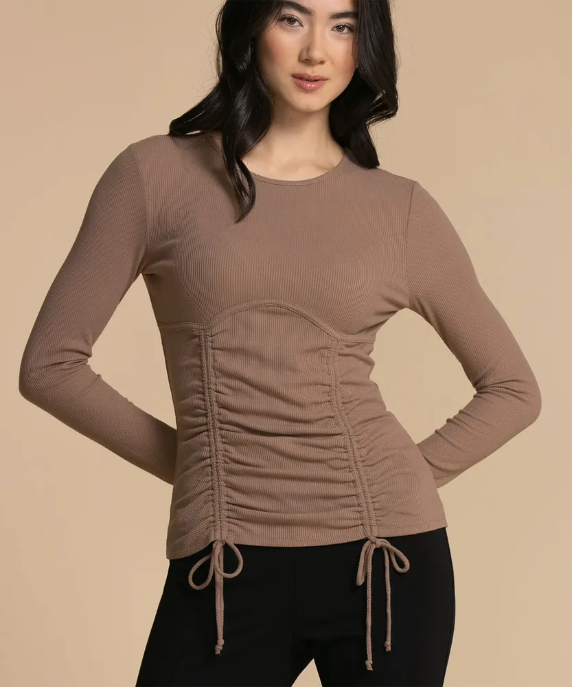 Luxology Scoop Top with Drawstring