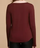 Long Sleeve Scoop Neck Top