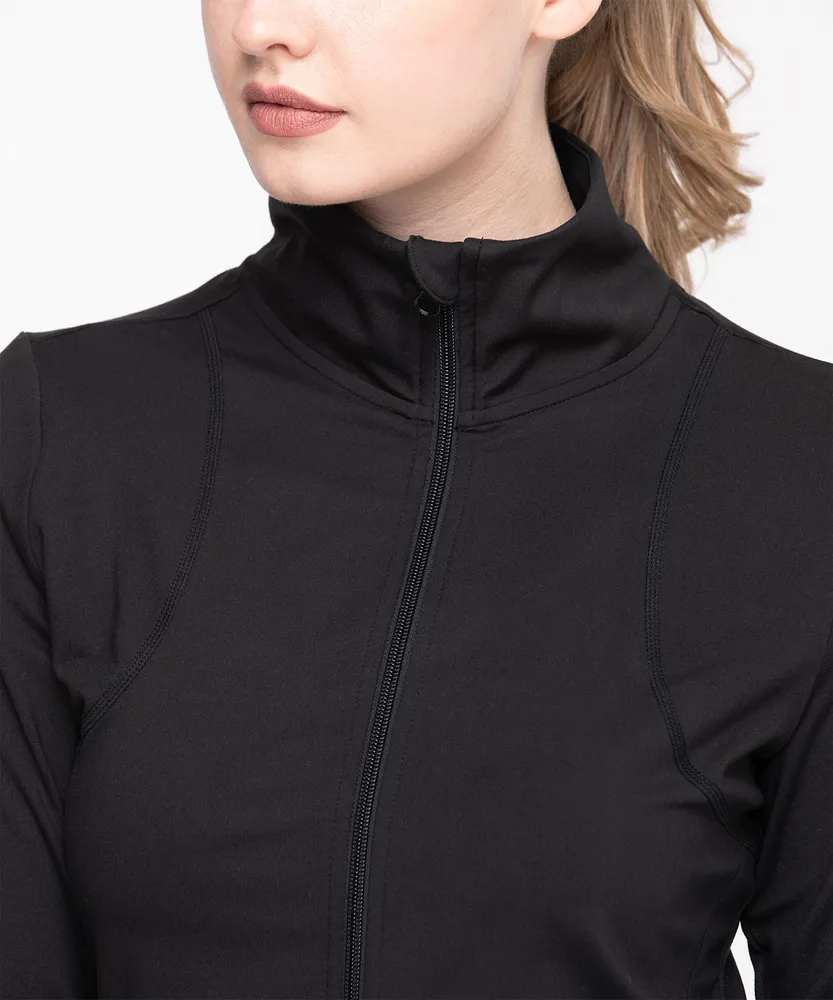 Zipper Front Activewear Jacket