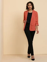 Open Front Shawl Collar Blazer