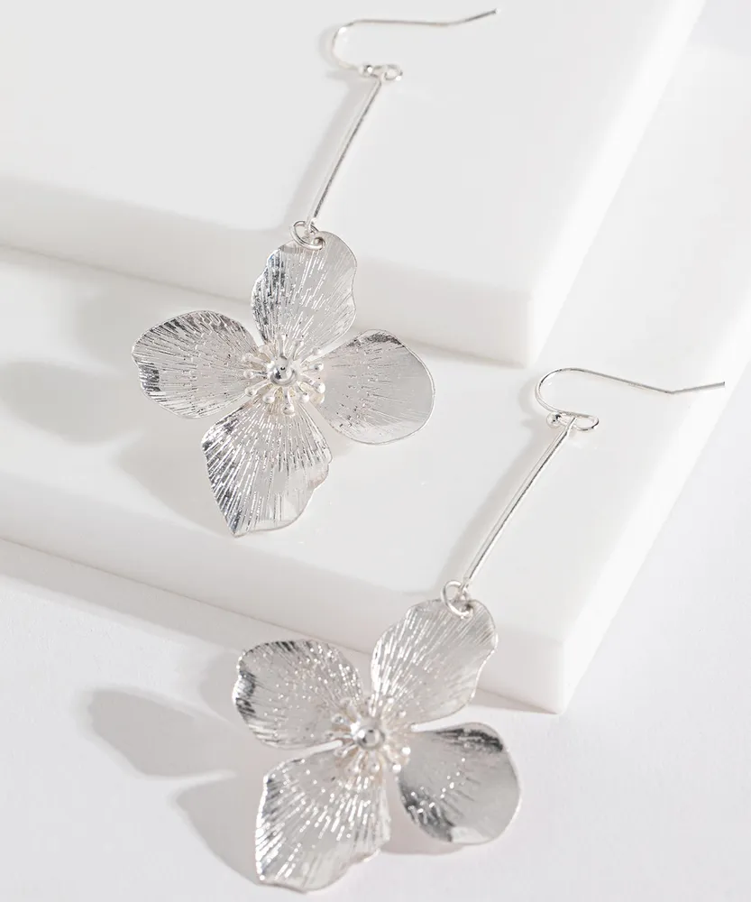 Floral Statement Drop Earrings