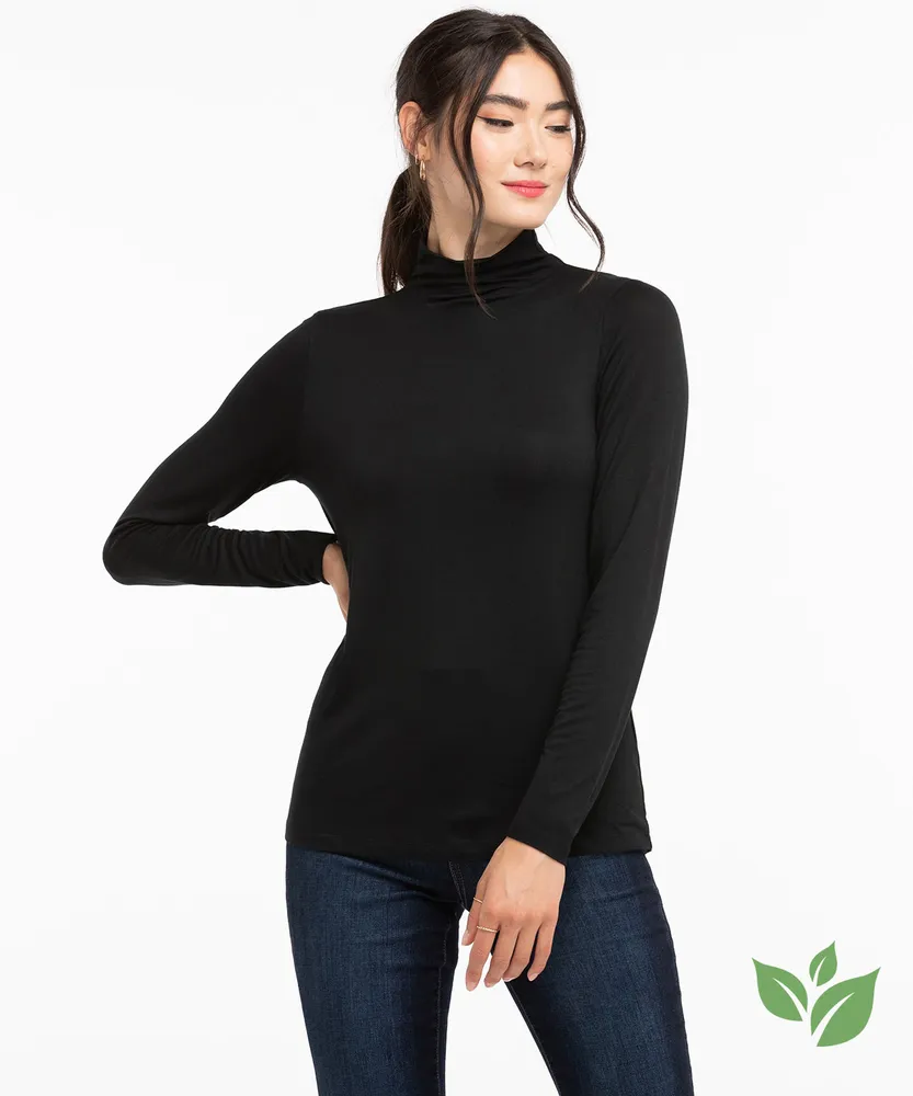 Lightweight Viscose Jersey Turtleneck Tunic