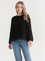 Long Sleeve Release Pleat Blouse