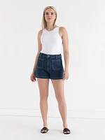 Patch Pocket Jean Shorts