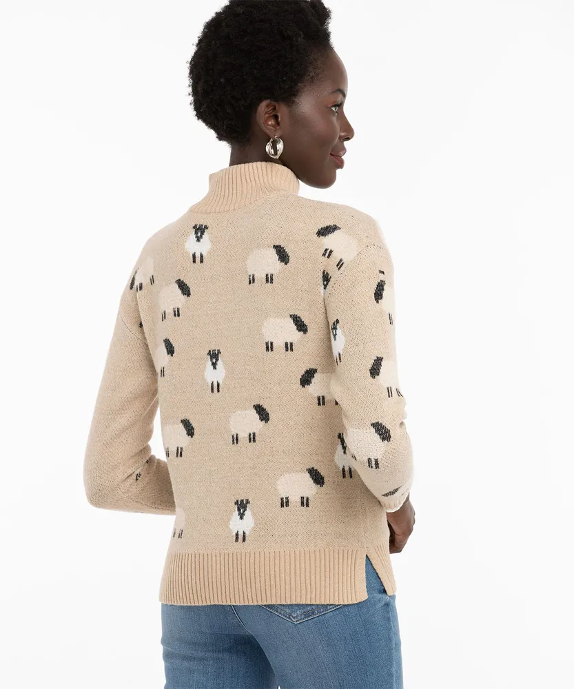 Quarter Zip Sheep Sweater