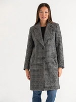 Kennedy Wool Top Coat Houndstooth