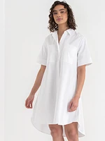 Luxe Poplin Shirt Dress