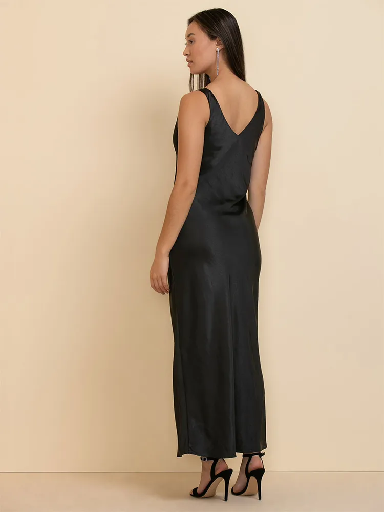 Sleeveless Satin Slip Dress